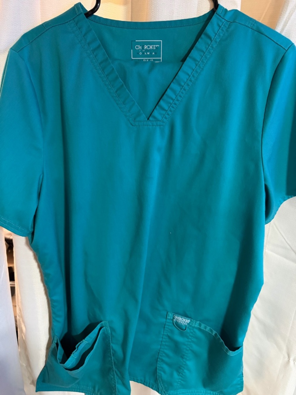 Cherokee Teal V-Neck Medical Scrub Top